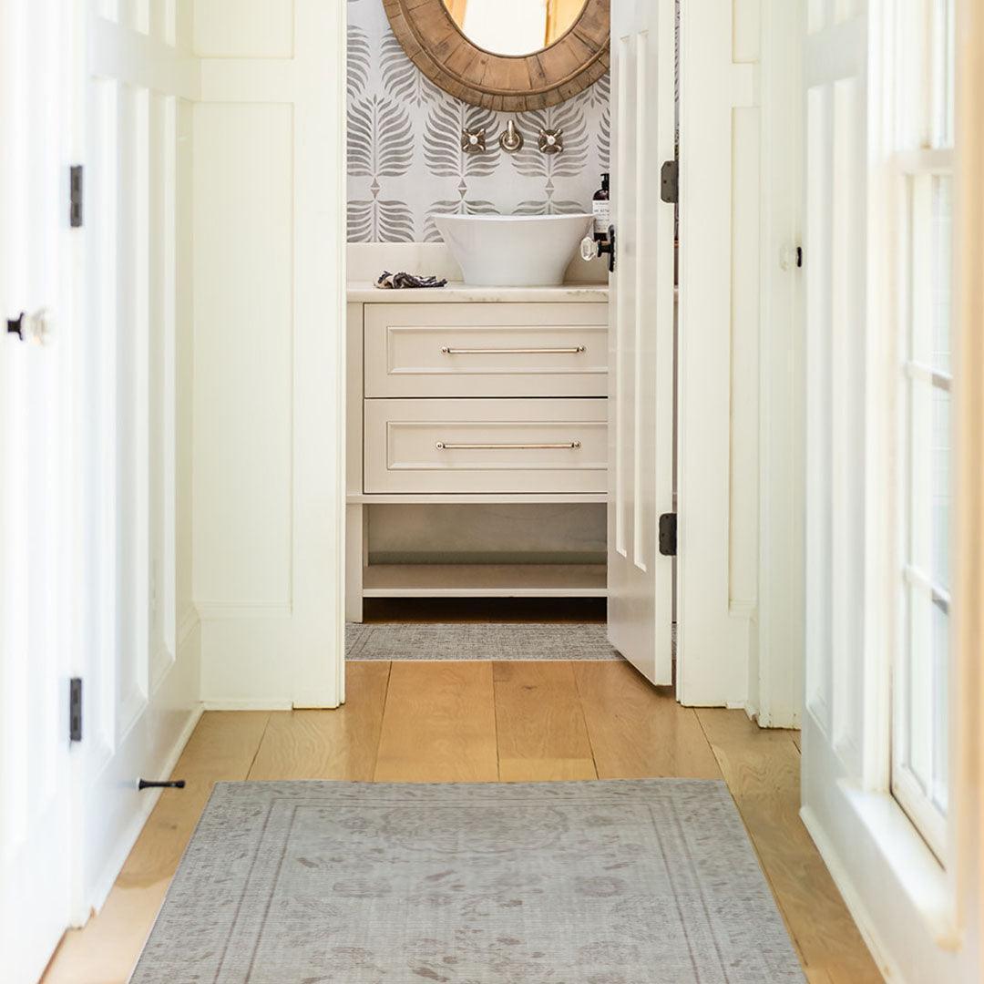 Audrey FloorFlat | Cream - Premium Vinyl Mat - Carolina Creekhouse Easy to Clean Premium Vinyl Mats