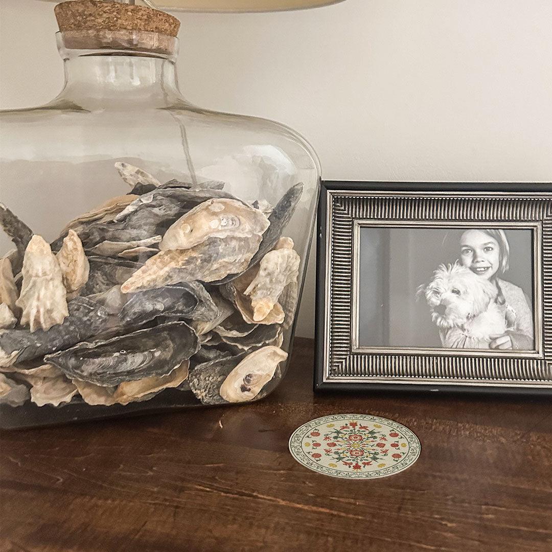 Amelia Coaster (Set of 8) | Red - Premium Vinyl Mat - Carolina Creekhouse Easy to Clean Premium Vinyl Mats