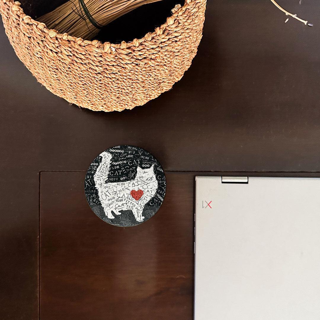 Fluffy Cat Coaster (Set of 8) - Premium Vinyl Mat - Carolina Creekhouse Easy to Clean Premium Vinyl Mats