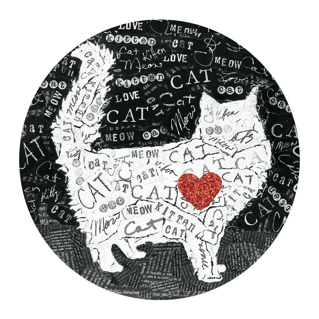 Fluffy Cat Coaster (Set of 8) - Premium Vinyl Mat - Carolina Creekhouse Easy to Clean Premium Vinyl Mats