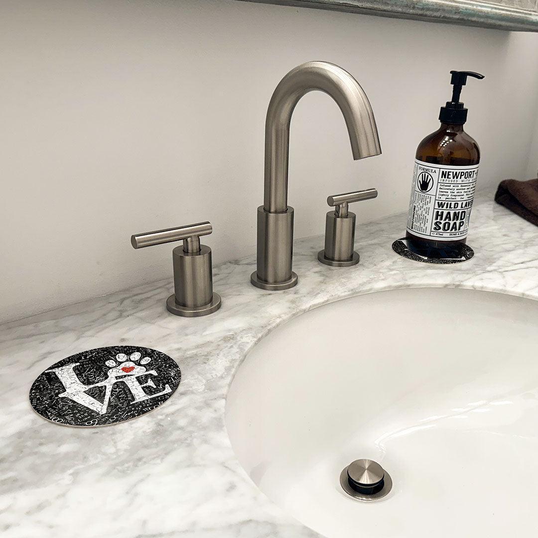 Love Dog Coaster (Set of 8) - Premium Vinyl Mat - Carolina Creekhouse Easy to Clean Premium Vinyl Mats