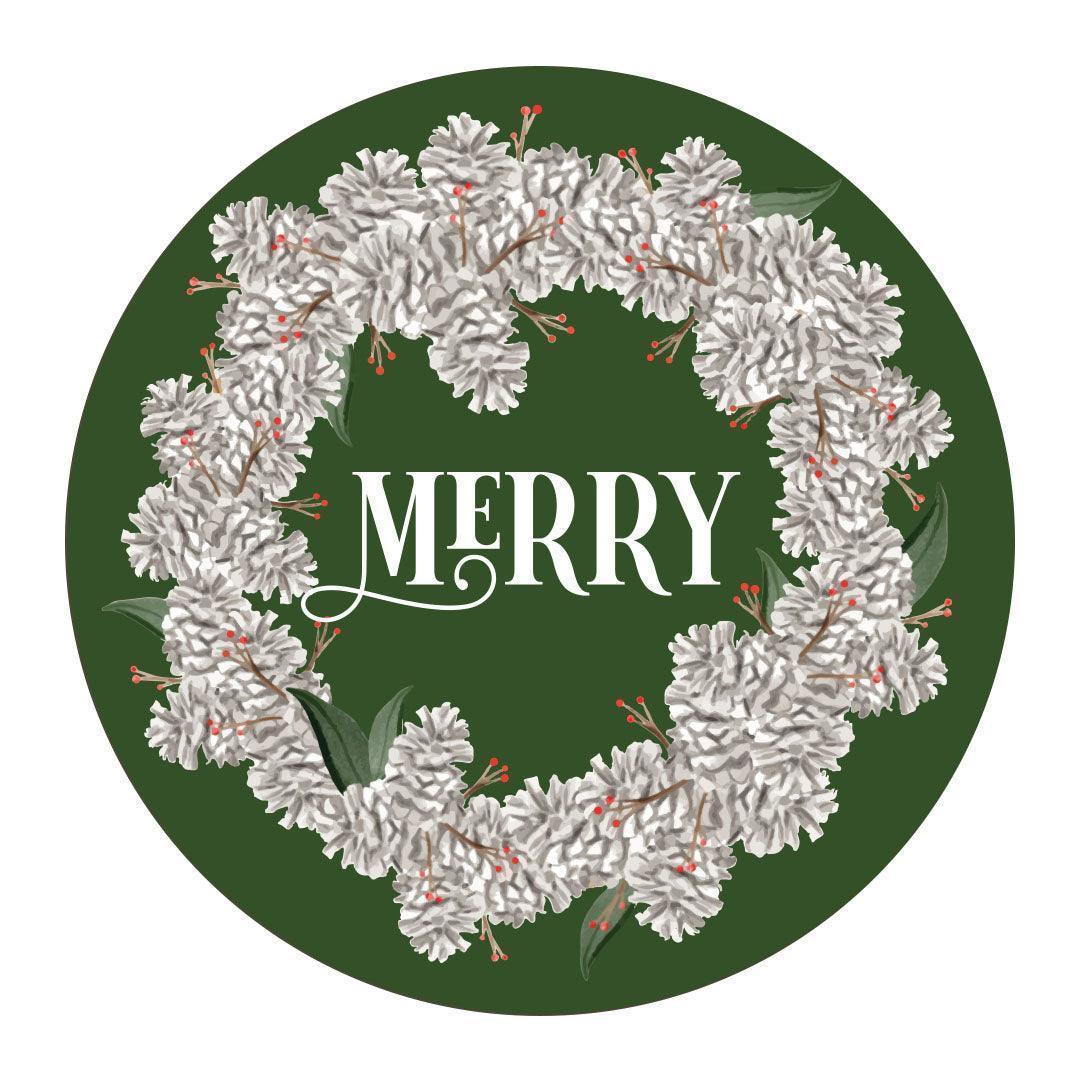 Wreath Coaster (Set of 8) - Premium Vinyl Mat - Carolina Creekhouse Easy to Clean Premium Vinyl Mats