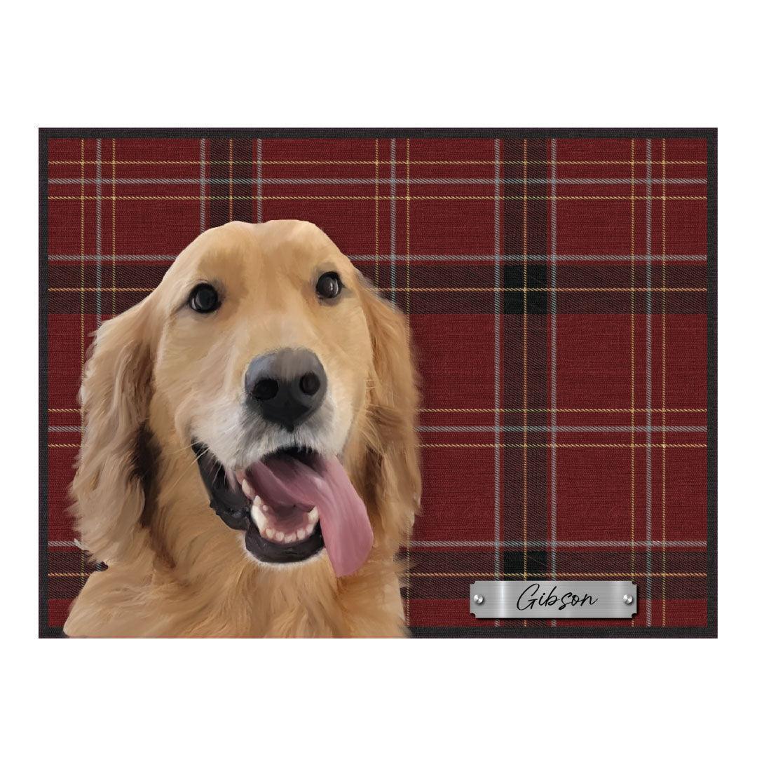 Custom Pet Portrait PetFlat - Premium Vinyl Mat - Carolina Creekhouse Easy to Clean Premium Vinyl Mats