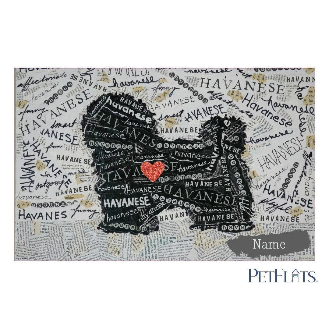 Custom Havanese PetFlat - Premium Vinyl Mat - Carolina Creekhouse Easy to Clean Premium Vinyl Mats