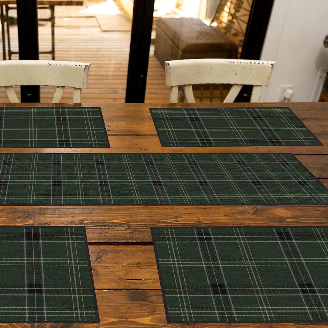 Joy Table Runner | Green - Premium Vinyl Mat - Carolina Creekhouse Easy to Clean Premium Vinyl Mats