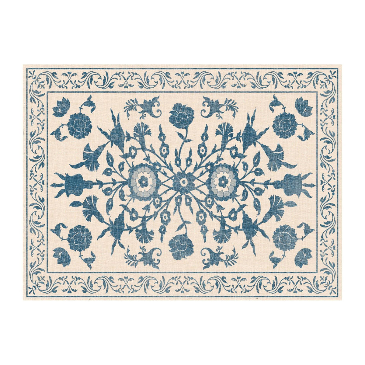 Amelia FloorFlat | Blue - Carolina Creekhouse Easy to Clean Premium Vinyl Mats