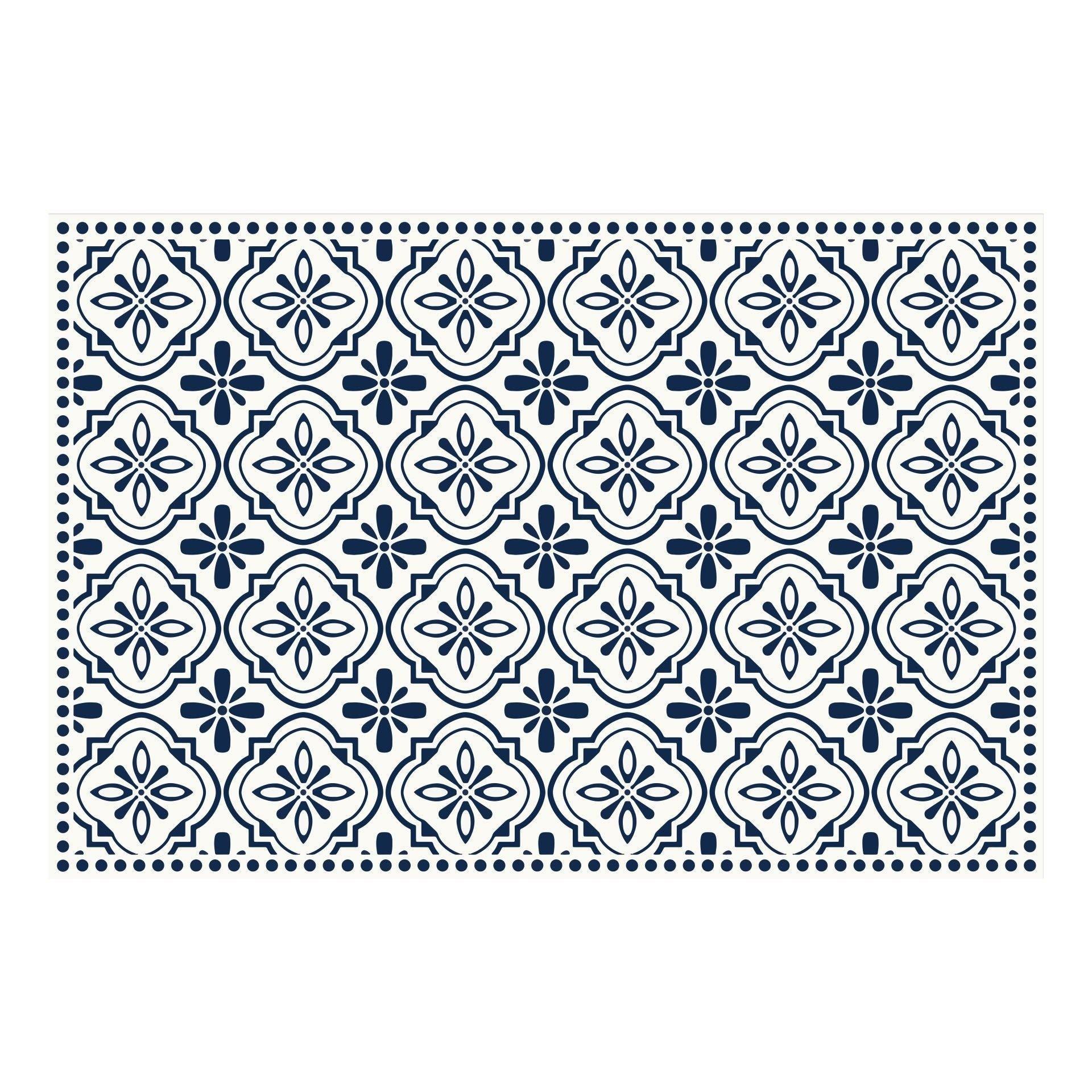 Isabella FloorFlat | Navy - Carolina Creekhouse Easy to Clean Premium Vinyl Mats