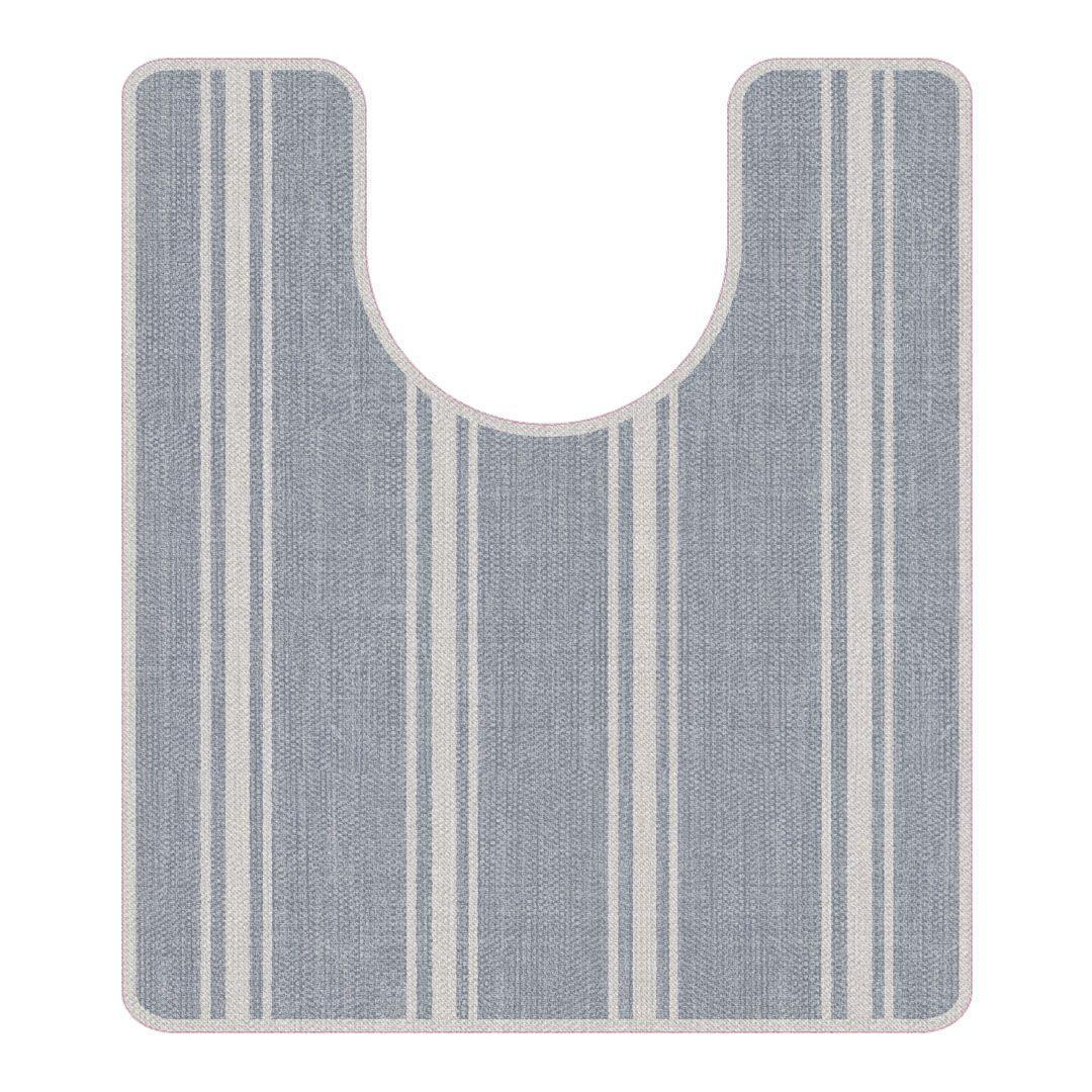 John ToiletFlat | Blue - Carolina Creekhouse Easy to Clean Premium Vinyl Mats