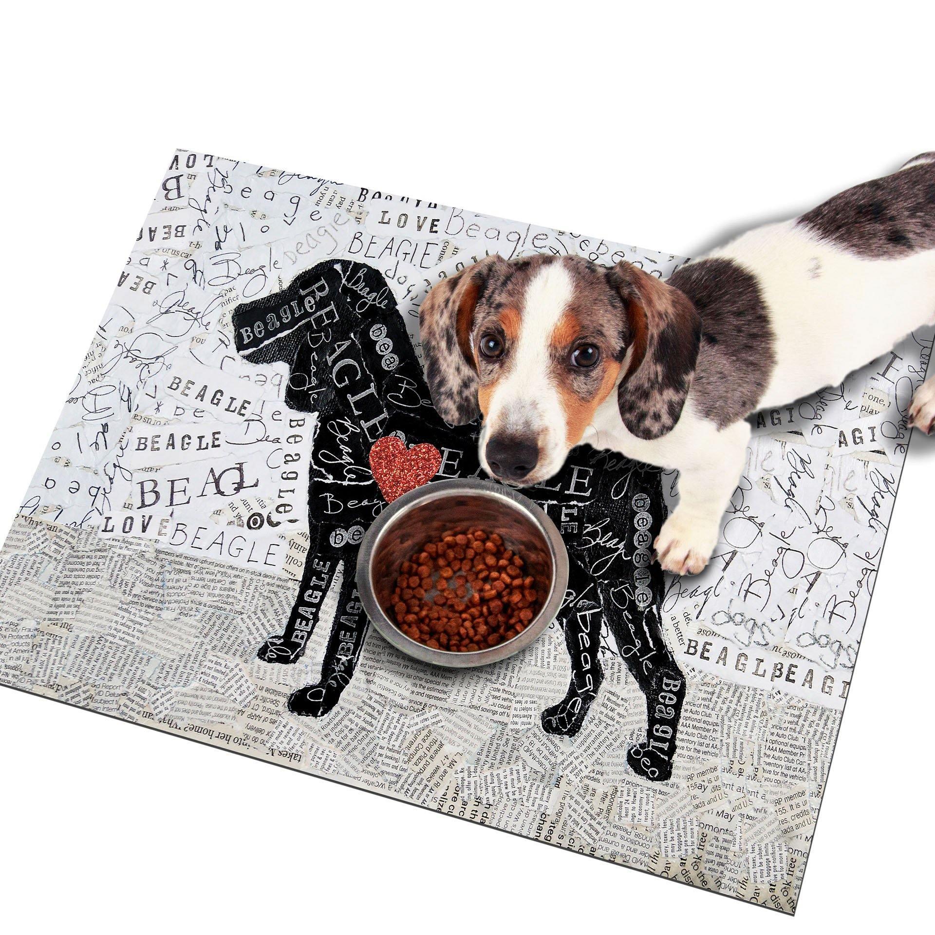 Custom Beagle PetFlat - Premium Vinyl Mat - Carolina Creekhouse Easy to Clean Premium Vinyl Mats