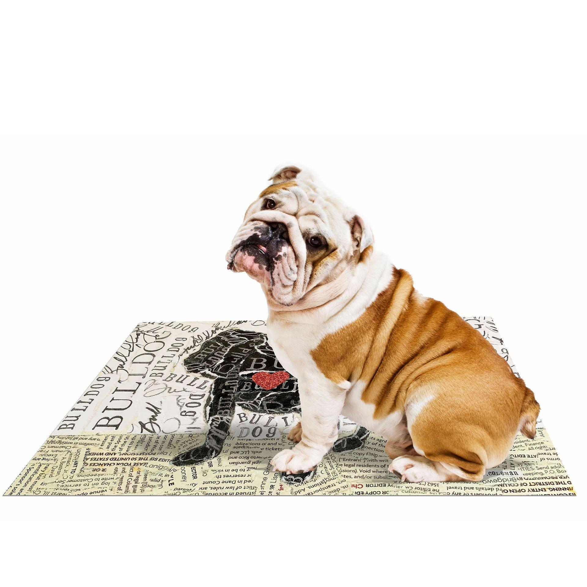 Custom Bulldog PetFlat - Premium Vinyl Mat - Carolina Creekhouse Easy to Clean Premium Vinyl Mats