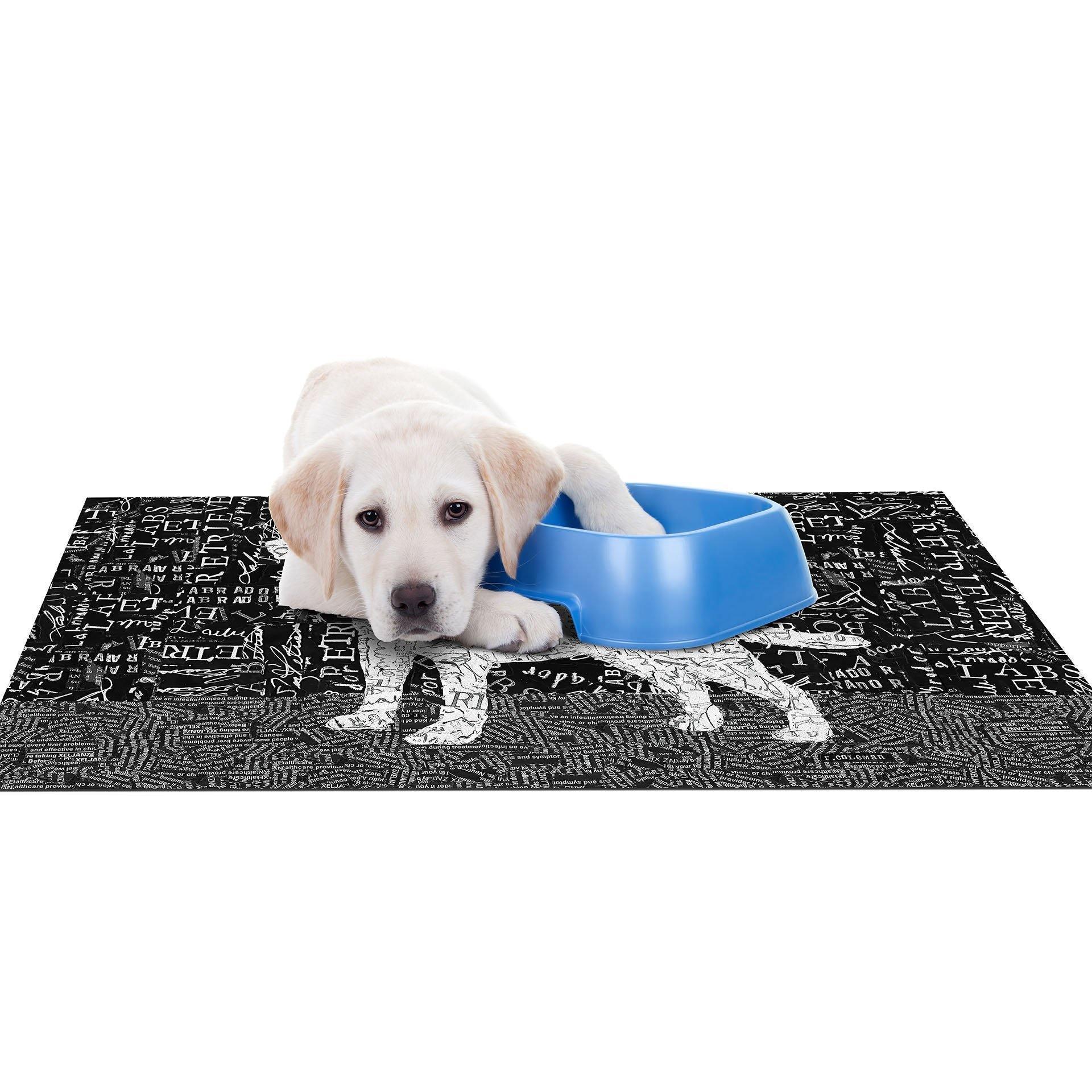 Custom Yellow Labrador PetFlat - Premium Vinyl Mat - Carolina Creekhouse Easy to Clean Premium Vinyl Mats