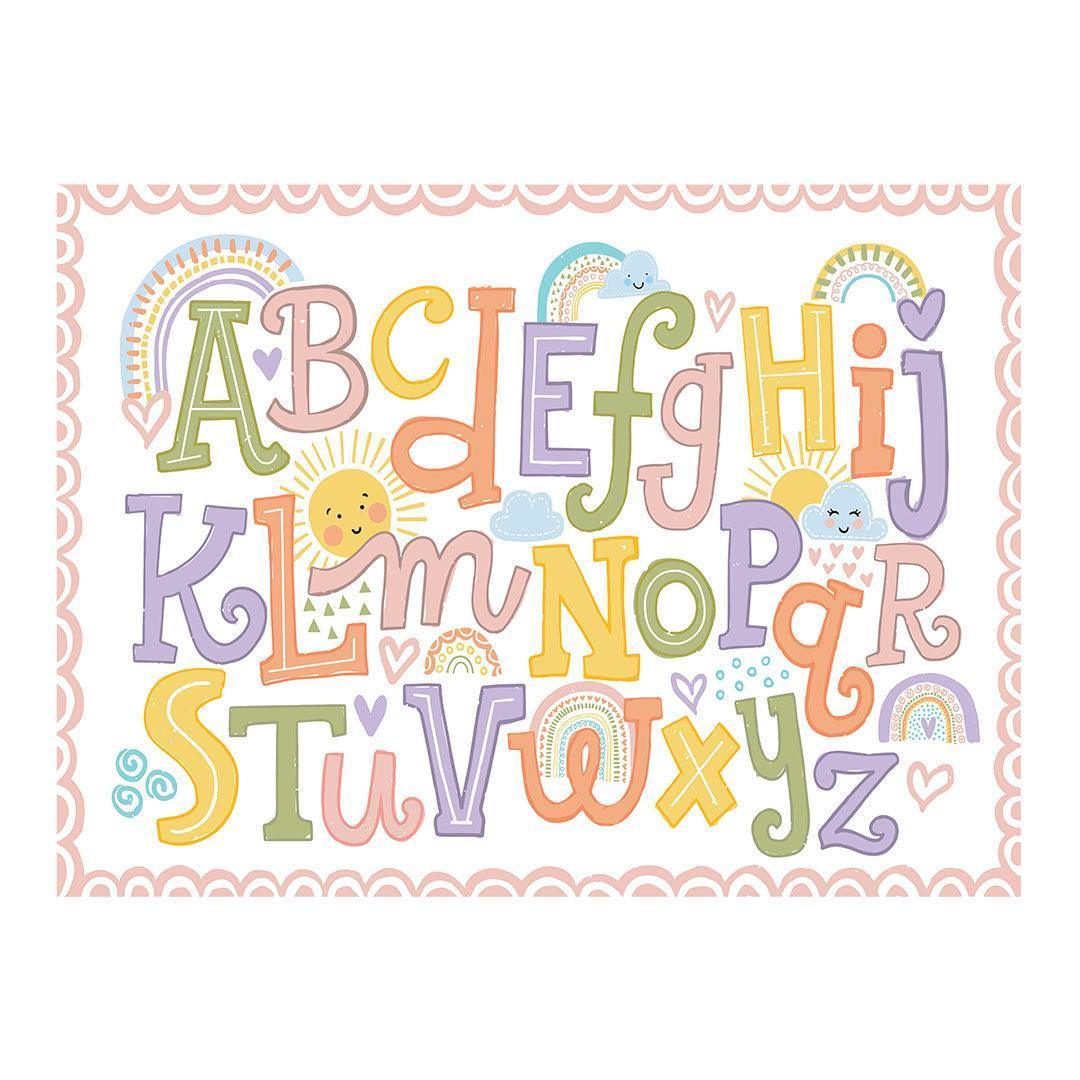 Alphabet Placemat | Pink - Carolina Creekhouse Easy to Clean Premium Vinyl Mats