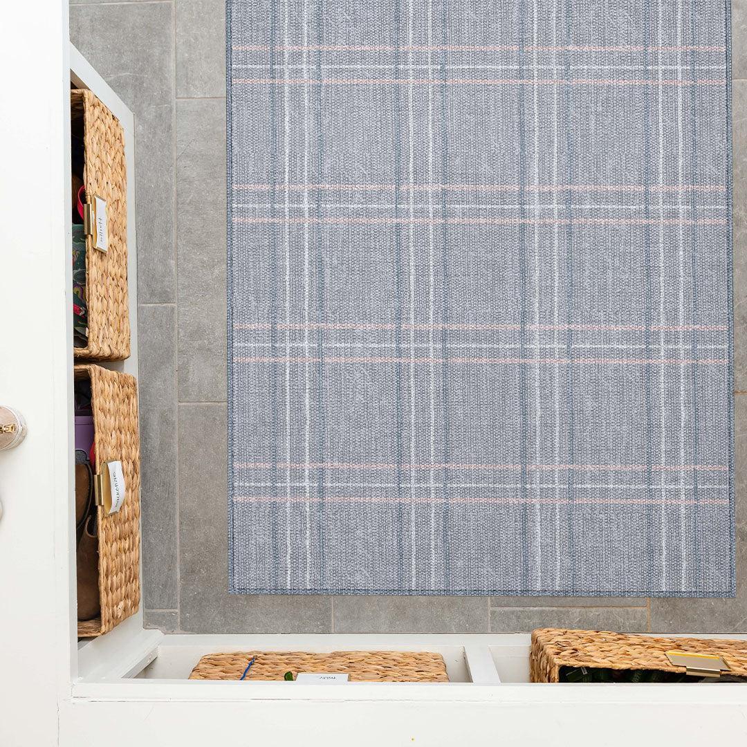 Abby FloorFlat | Pink & Grey - Premium Vinyl Mat - Carolina Creekhouse Easy to Clean Premium Vinyl Mats