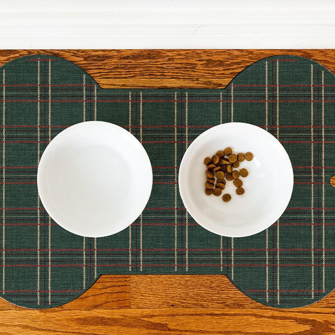 Abby Bone PetFlat | Winter Green - Premium Vinyl Mat - Carolina Creekhouse Easy to Clean Premium Vinyl Mats