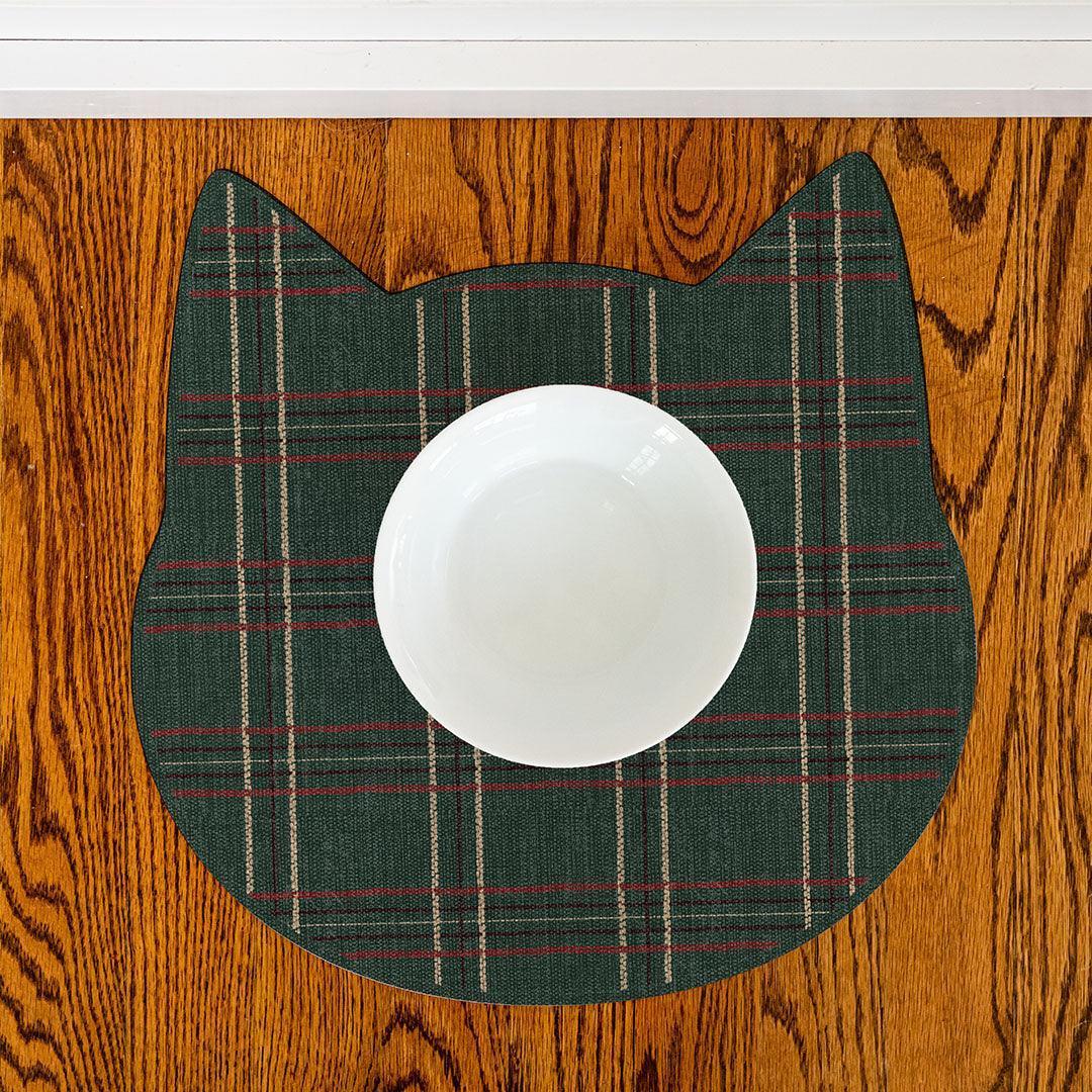 Abby Cat PetFlat | Winter Green - Premium Vinyl Mat - Carolina Creekhouse Easy to Clean Premium Vinyl Mats