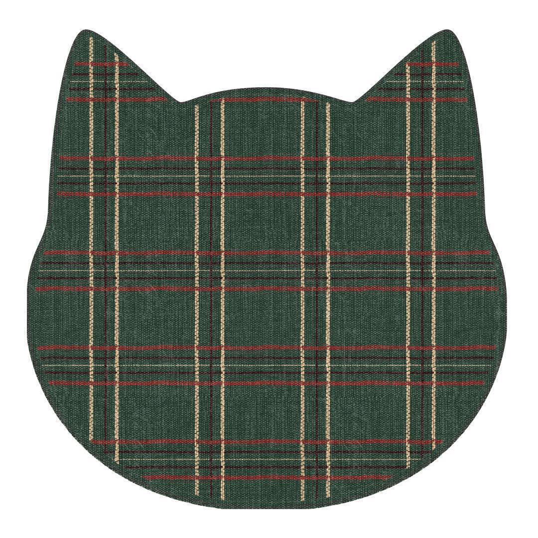 Abby Cat PetFlat | Winter Green - Premium Vinyl Mat - Carolina Creekhouse Easy to Clean Premium Vinyl Mats