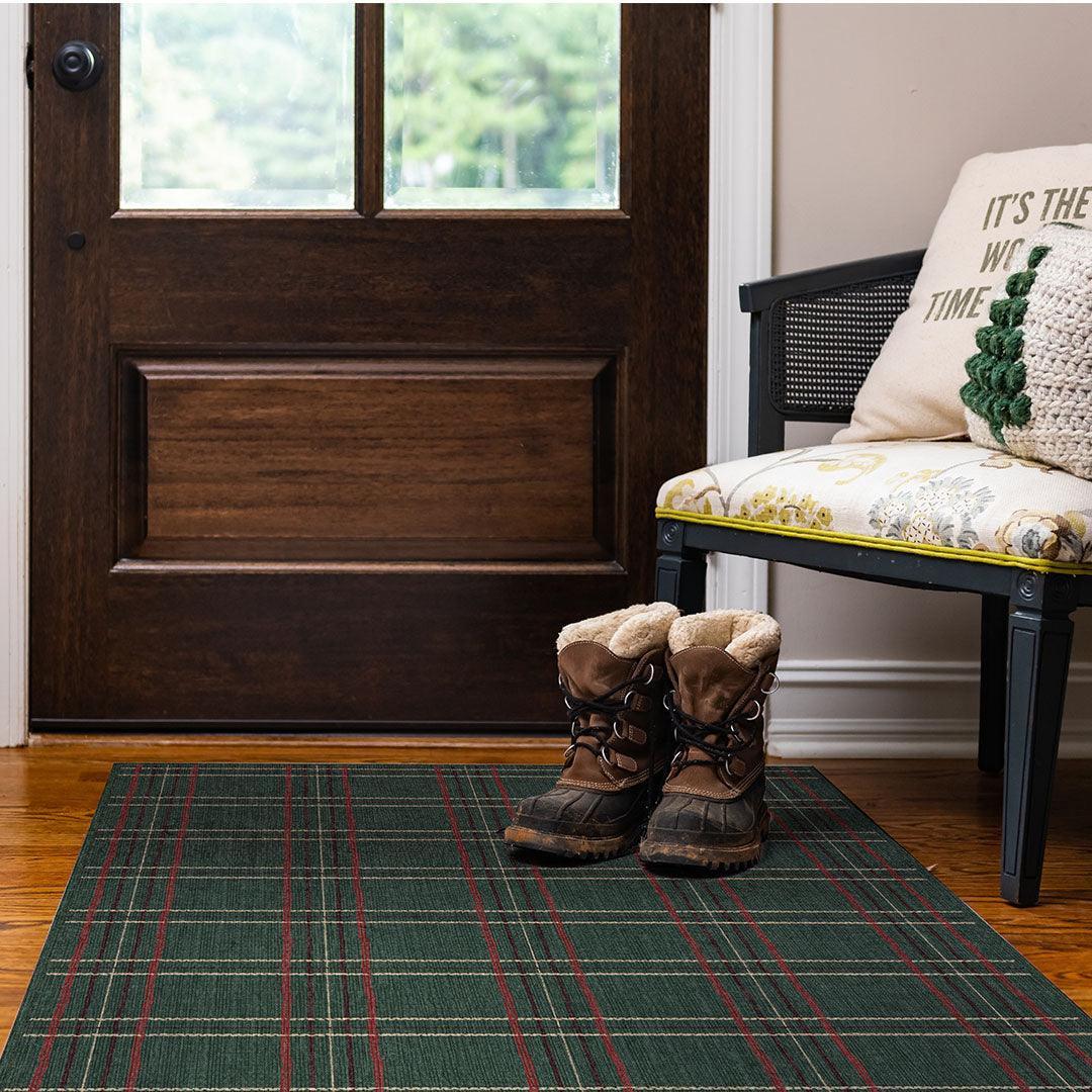 Abby FloorFlat | Winter Green - Premium Vinyl Mat - Carolina Creekhouse Easy to Clean Premium Vinyl Mats