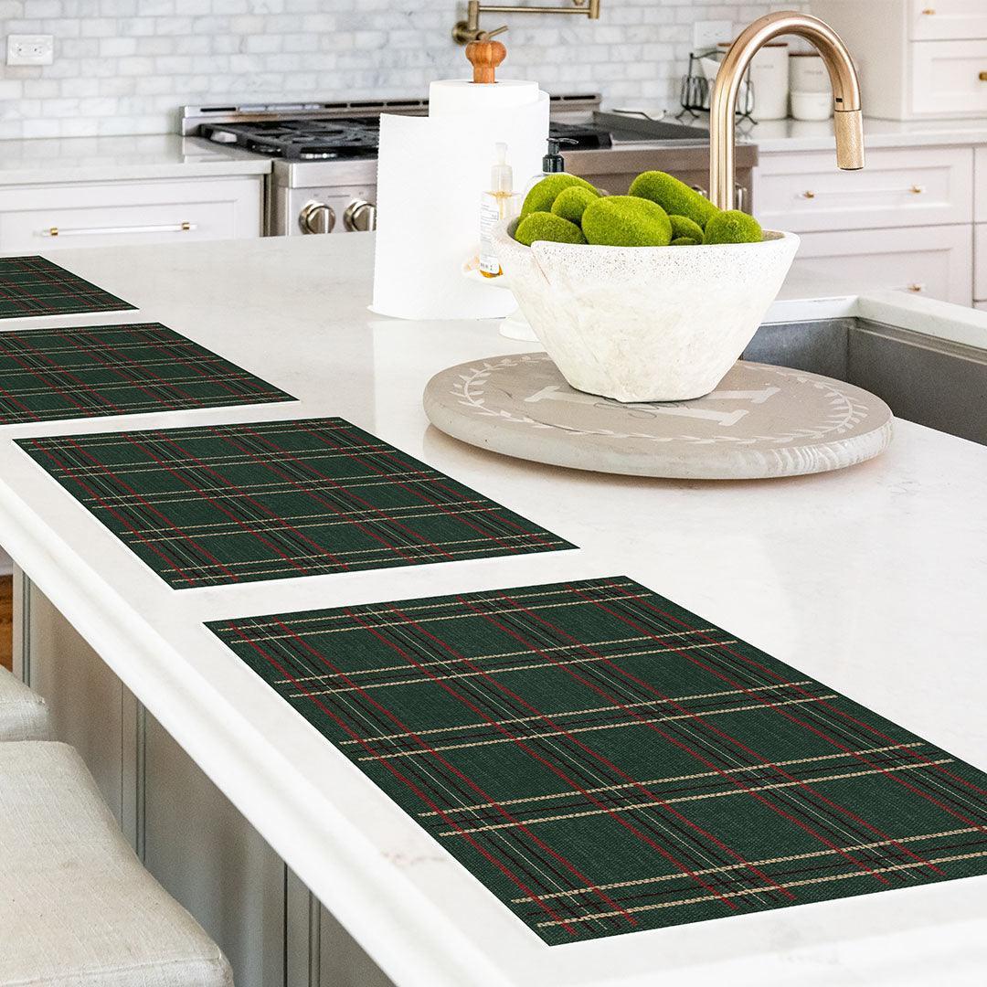 Abby Placemat | Winter Green - Carolina Creekhouse Easy to Clean Premium Vinyl Mats