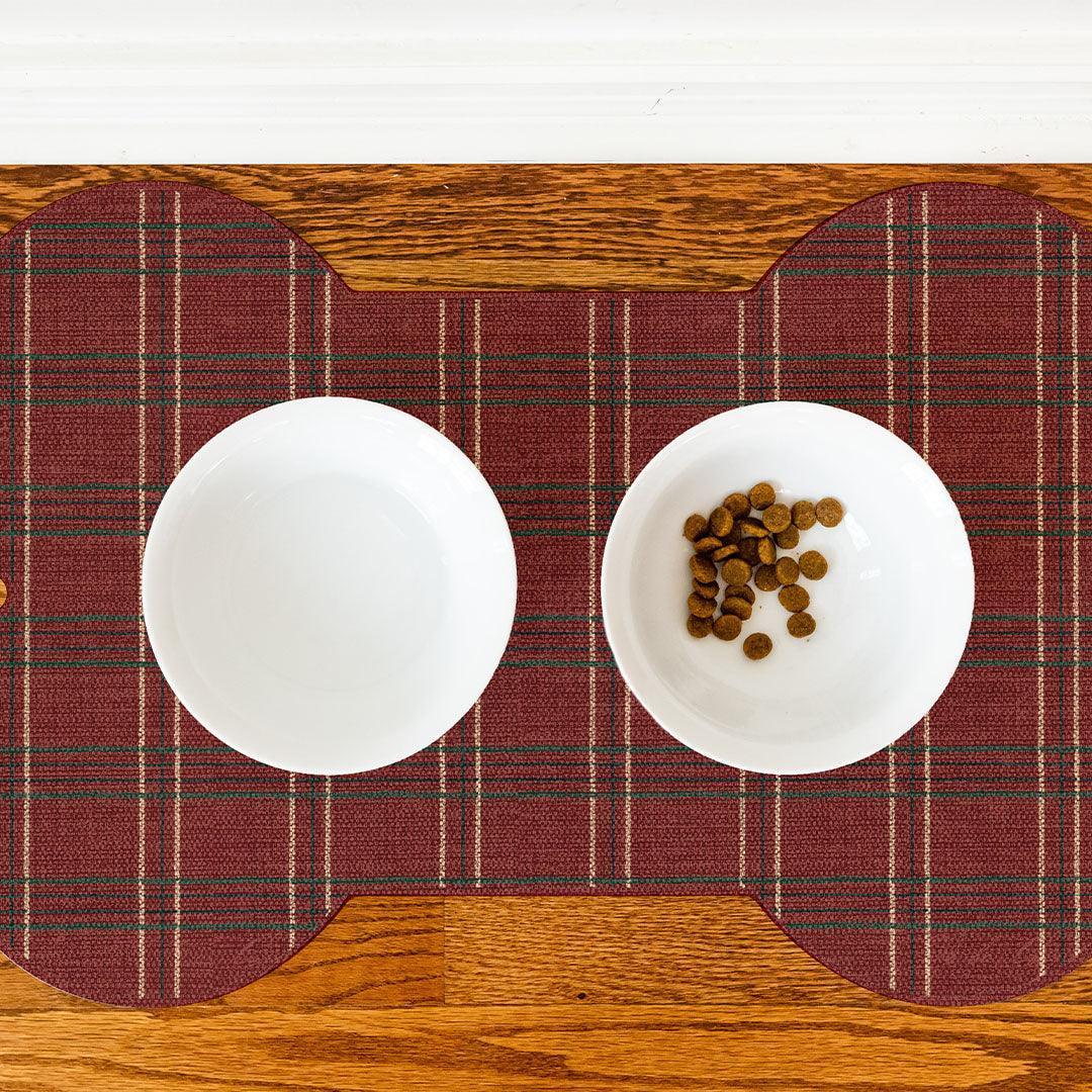 Abby Bone PetFlat | Red - Premium Vinyl Mat - Carolina Creekhouse Easy to Clean Premium Vinyl Mats