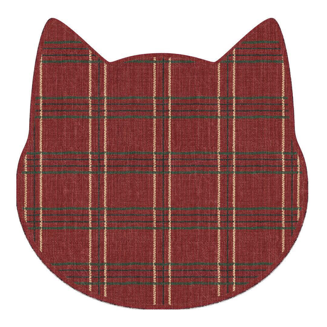 Abby Cat PetFlat | Red - Premium Vinyl Mat - Carolina Creekhouse Easy to Clean Premium Vinyl Mats