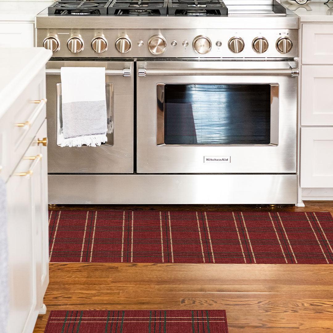 Abby FloorFlat | Red - Premium Vinyl Mat - Carolina Creekhouse Easy to Clean Premium Vinyl Mats