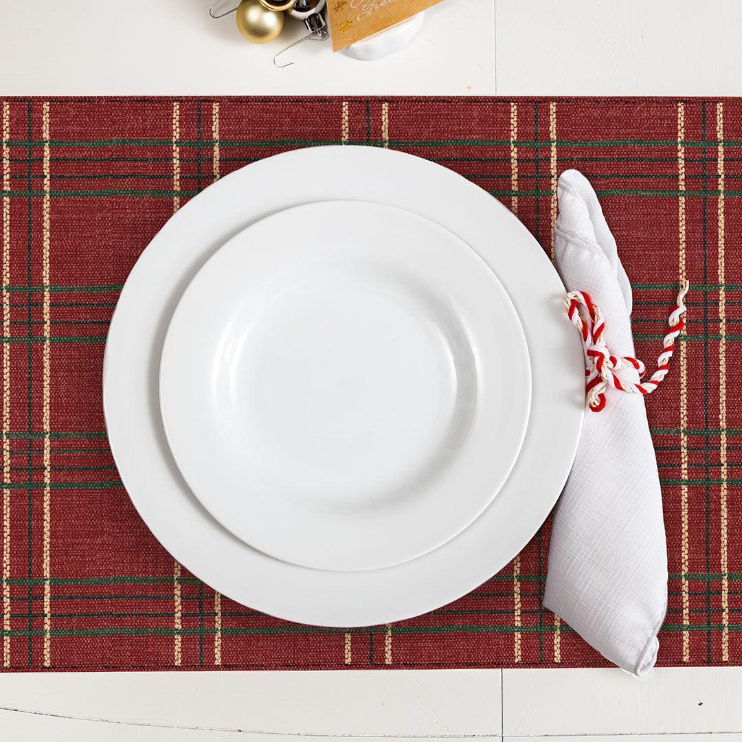 Abby Placemat | Red - Carolina Creekhouse Easy to Clean Premium Vinyl Mats