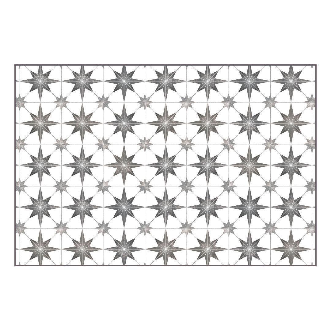 Aurora FloorFlat | Black Star - Premium Vinyl Mat - Carolina Creekhouse Easy to Clean Premium Vinyl Mats