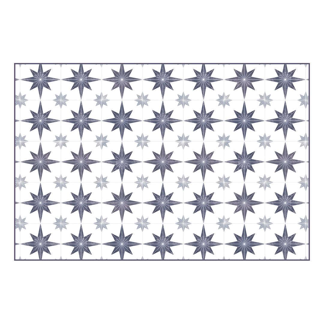 Aurora Swatch | Navy Star - Carolina Creekhouse Easy to Clean Premium Vinyl Mats