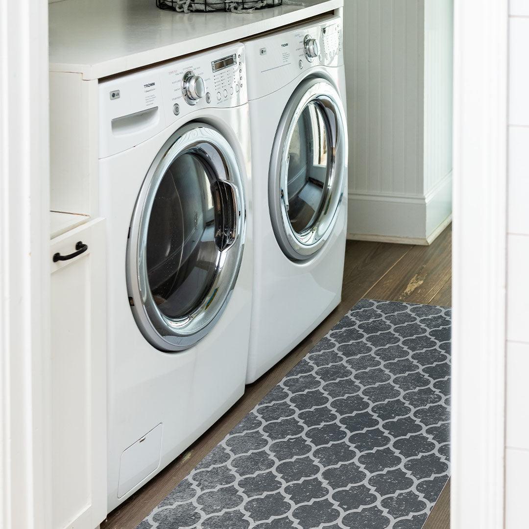 Ava FloorFlat | Charcoal - Carolina Creekhouse Easy to Clean Premium Vinyl Mats