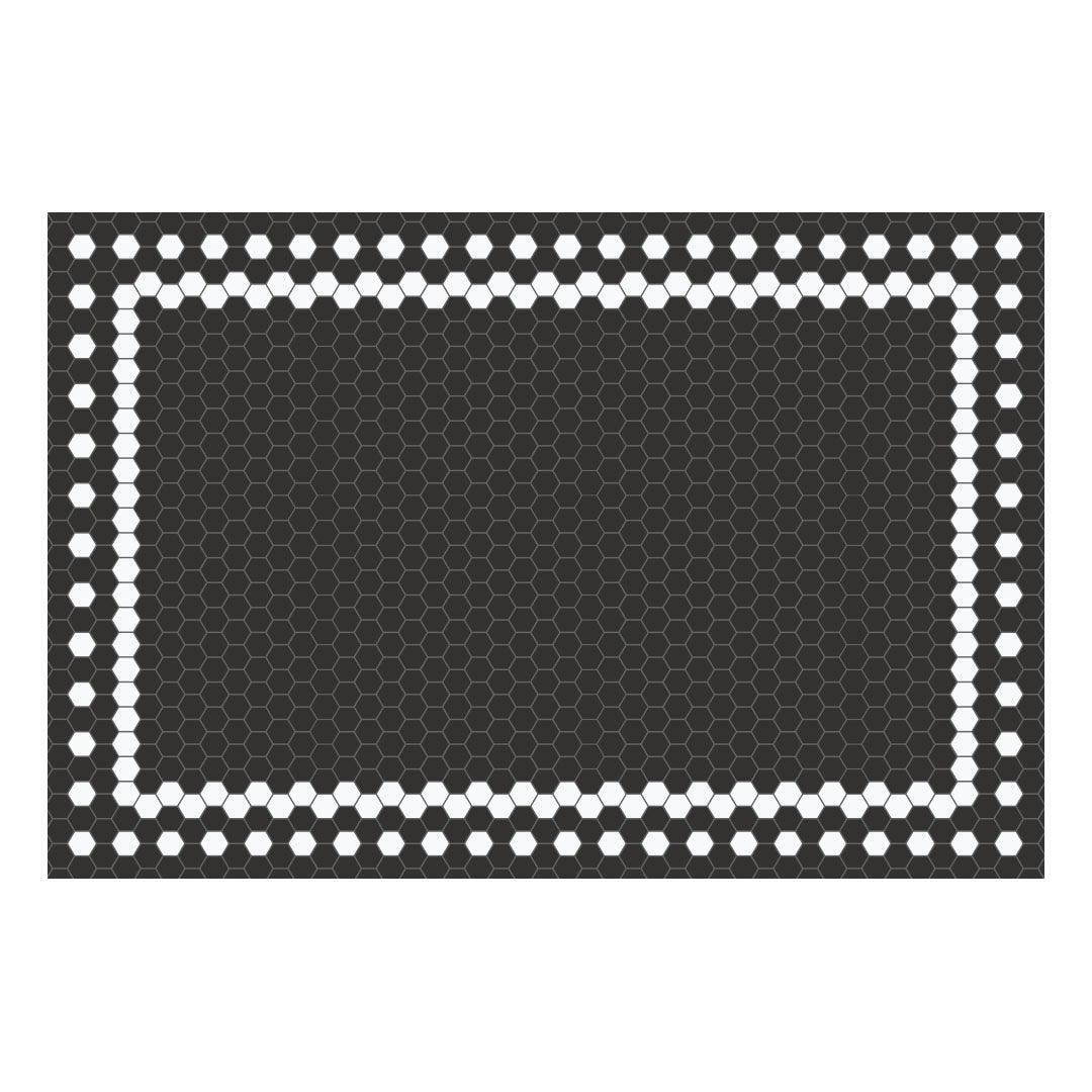 Brooks Swatch | Solid Black - Carolina Creekhouse Easy to Clean Premium Vinyl Mats