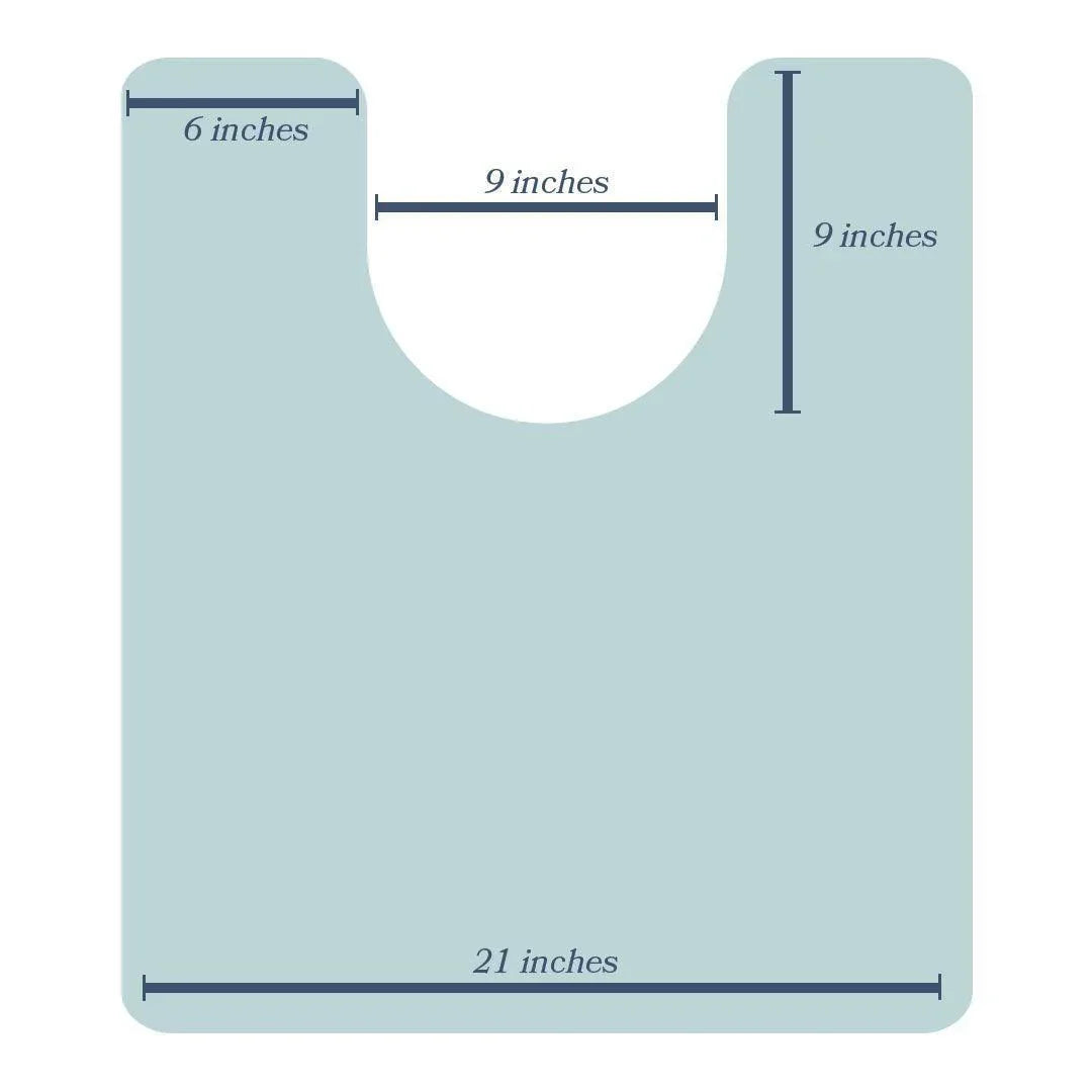 Evelyn ToiletFlat | Blue - Carolina Creekhouse Easy to Clean Premium Vinyl Mats