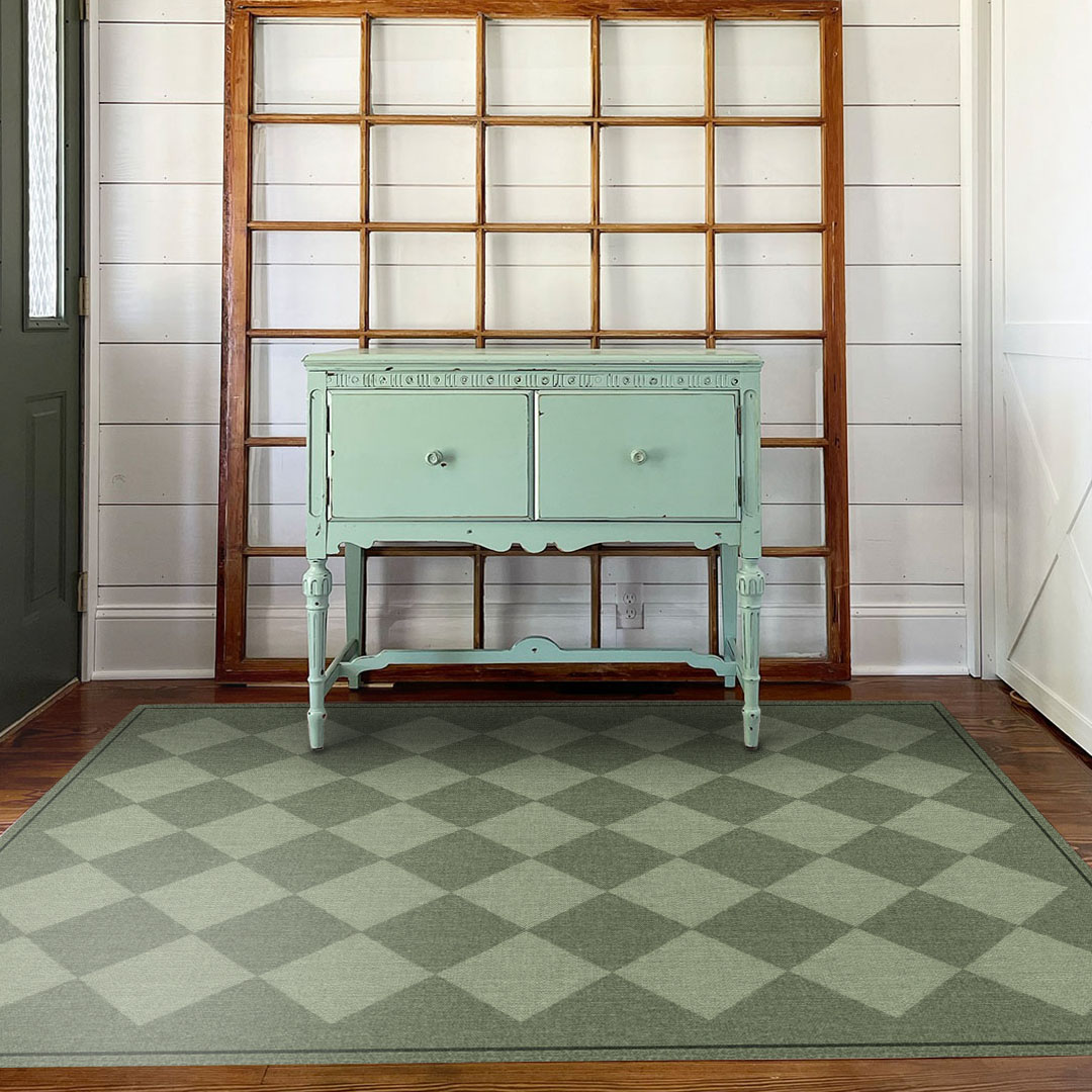 3acrehomestead Charlie FloorFlat | Dark Green - Premium Vinyl Mat - Carolina Creekhouse Easy to Clean Premium Vinyl Mats