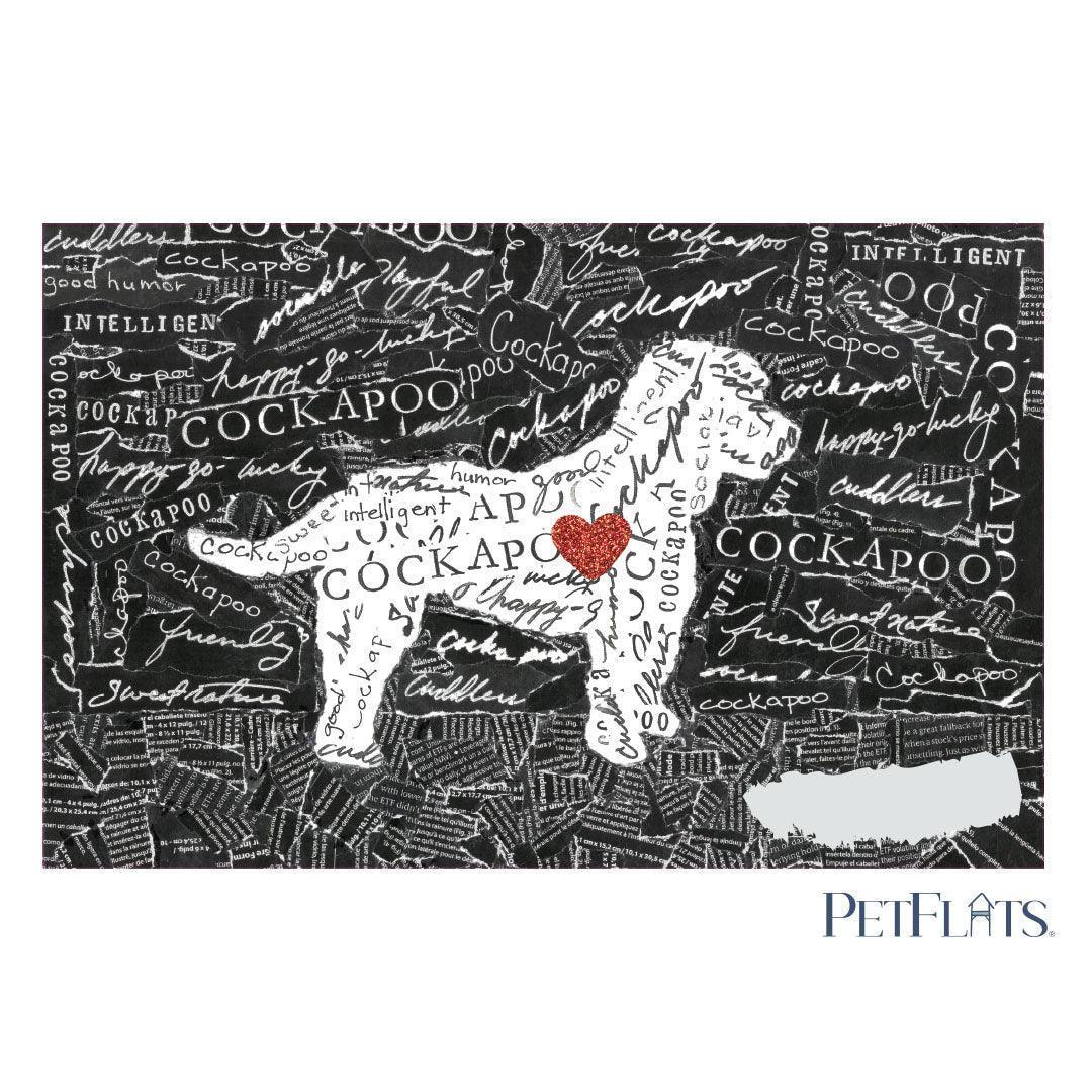 Custom Cockapoo PetFlat - Premium Vinyl Mat - Carolina Creekhouse Easy to Clean Premium Vinyl Mats