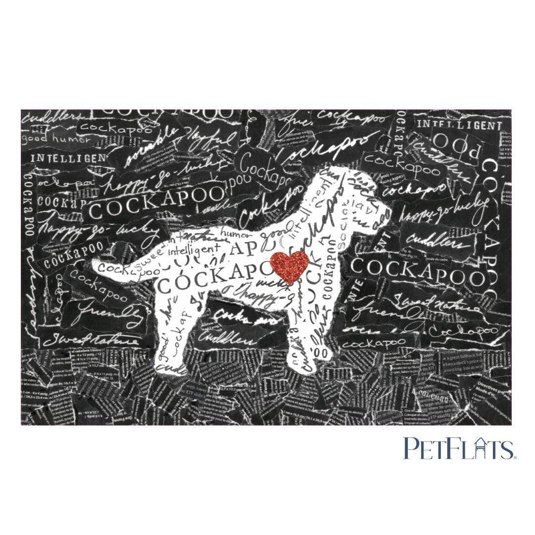 Cockapoo PetFlat - Premium Vinyl Mat - Carolina Creekhouse Easy to Clean Premium Vinyl Mats