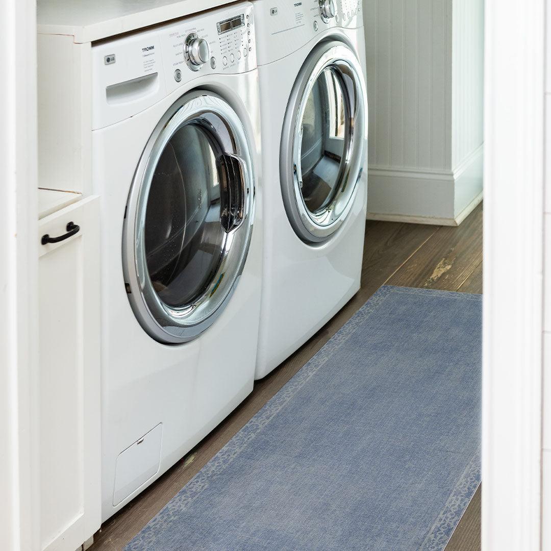 Evelyn FloorFlat | Blue - Premium Vinyl Mat - Carolina Creekhouse Easy to Clean Premium Vinyl Mats