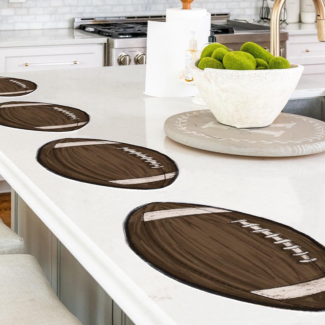 Football Placemat - Carolina Creekhouse Easy to Clean Premium Vinyl Mats