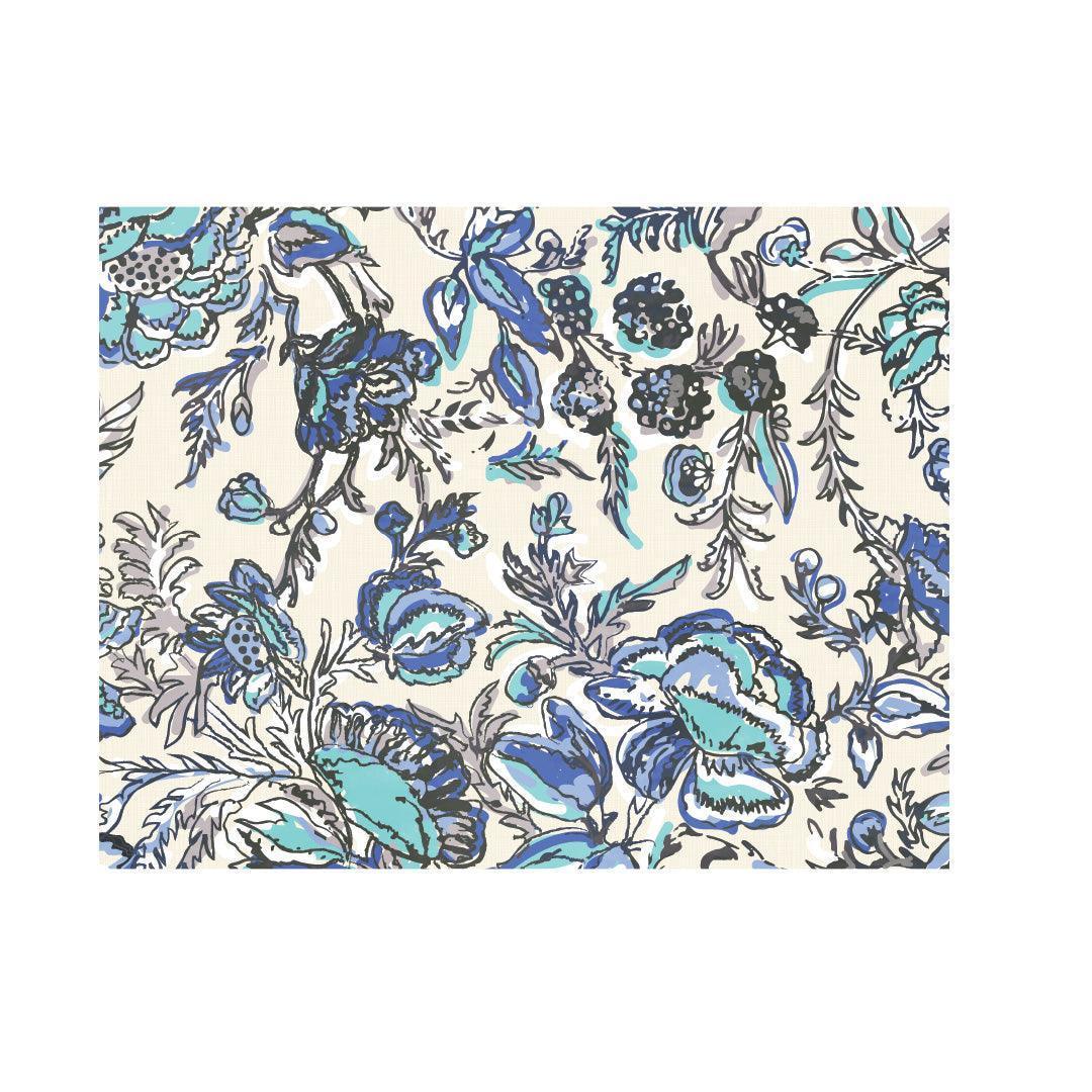 Holly Desk Pad OfficeFlat | Blue - Premium Vinyl Mat - Carolina Creekhouse Easy to Clean Premium Vinyl Mats