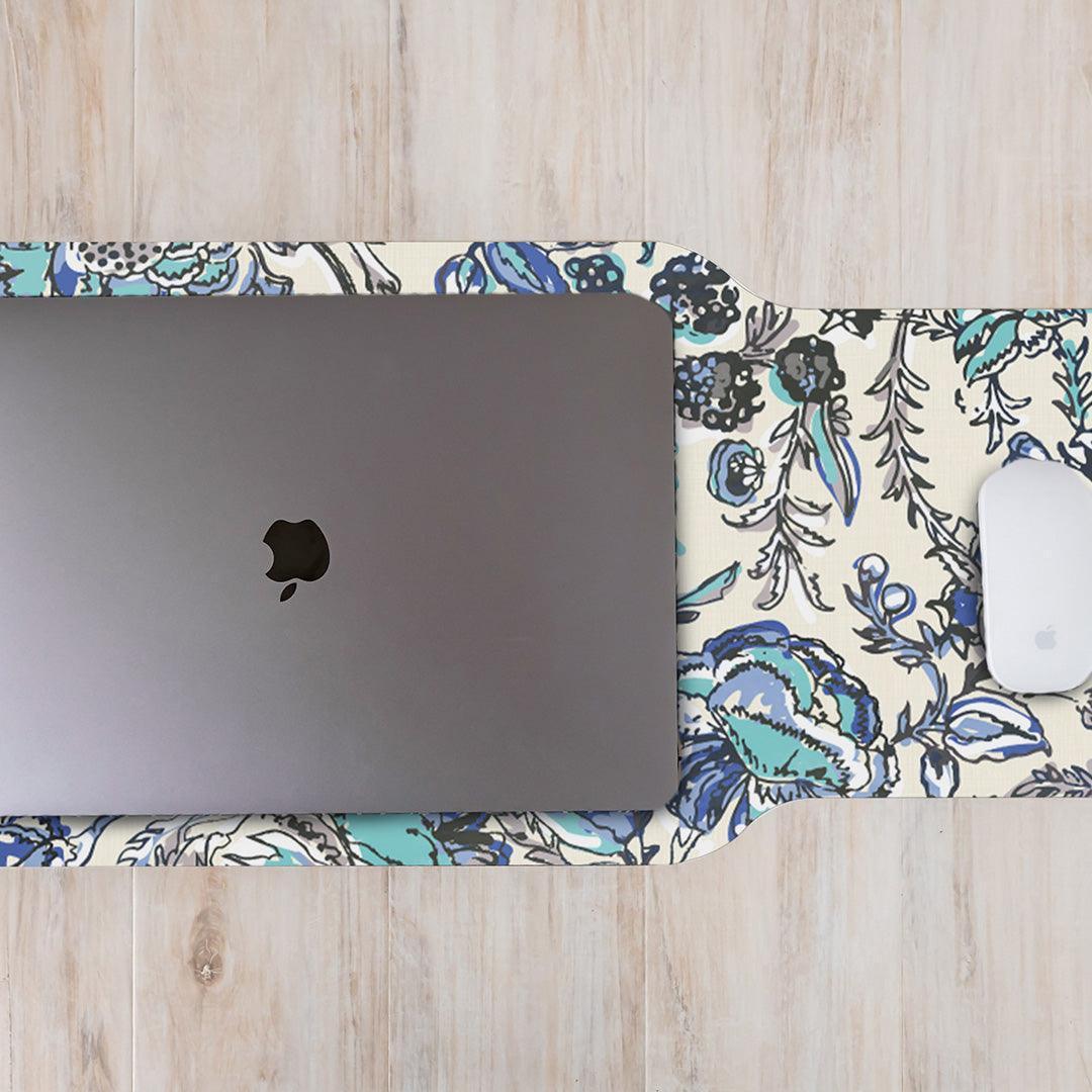 Holly Keyboard Pad OfficeFlat | Blue - Premium Vinyl Mat - Carolina Creekhouse Easy to Clean Premium Vinyl Mats