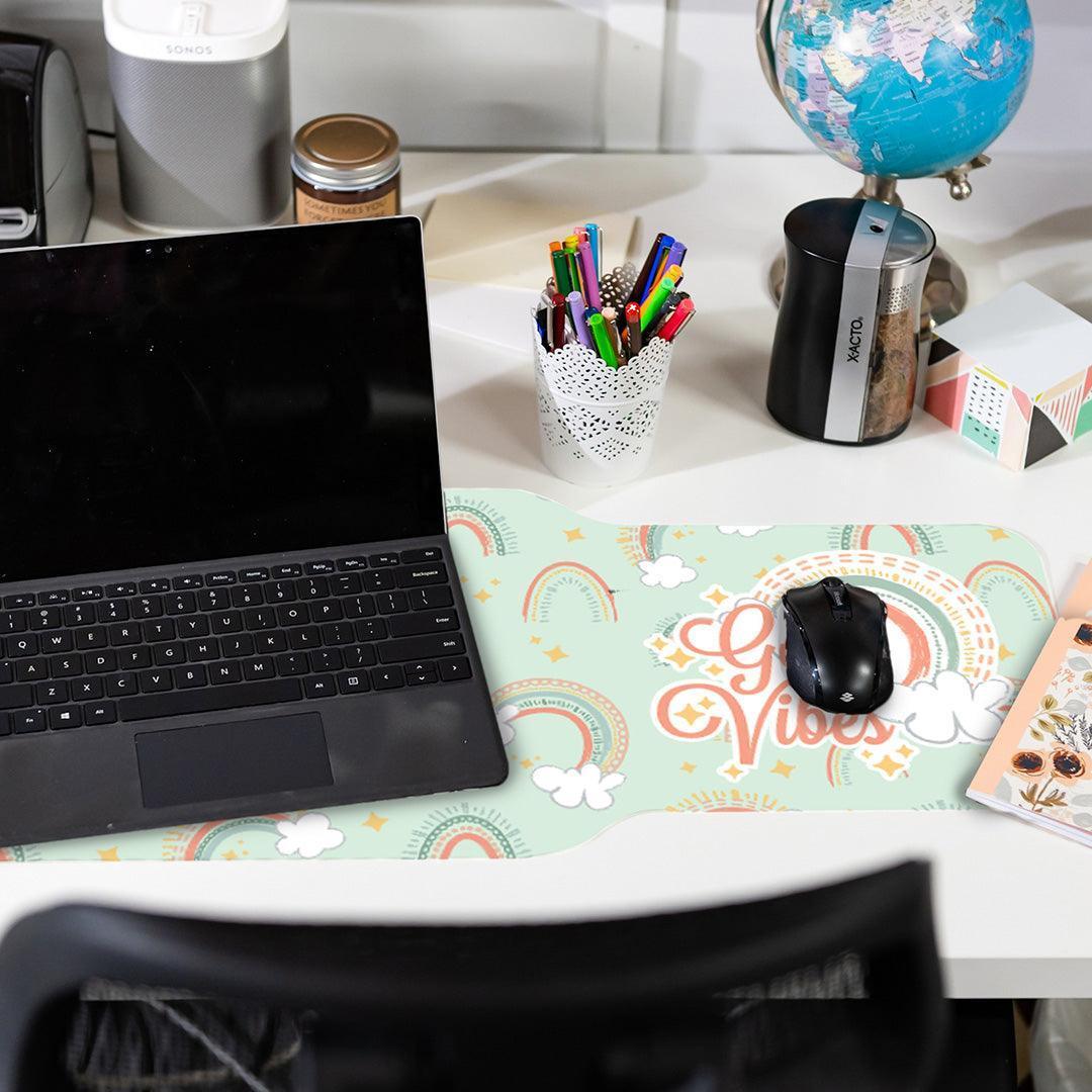 Iris Keyboard Pad OfficeFlat - Premium Vinyl Mat - Carolina Creekhouse Easy to Clean Premium Vinyl Mats