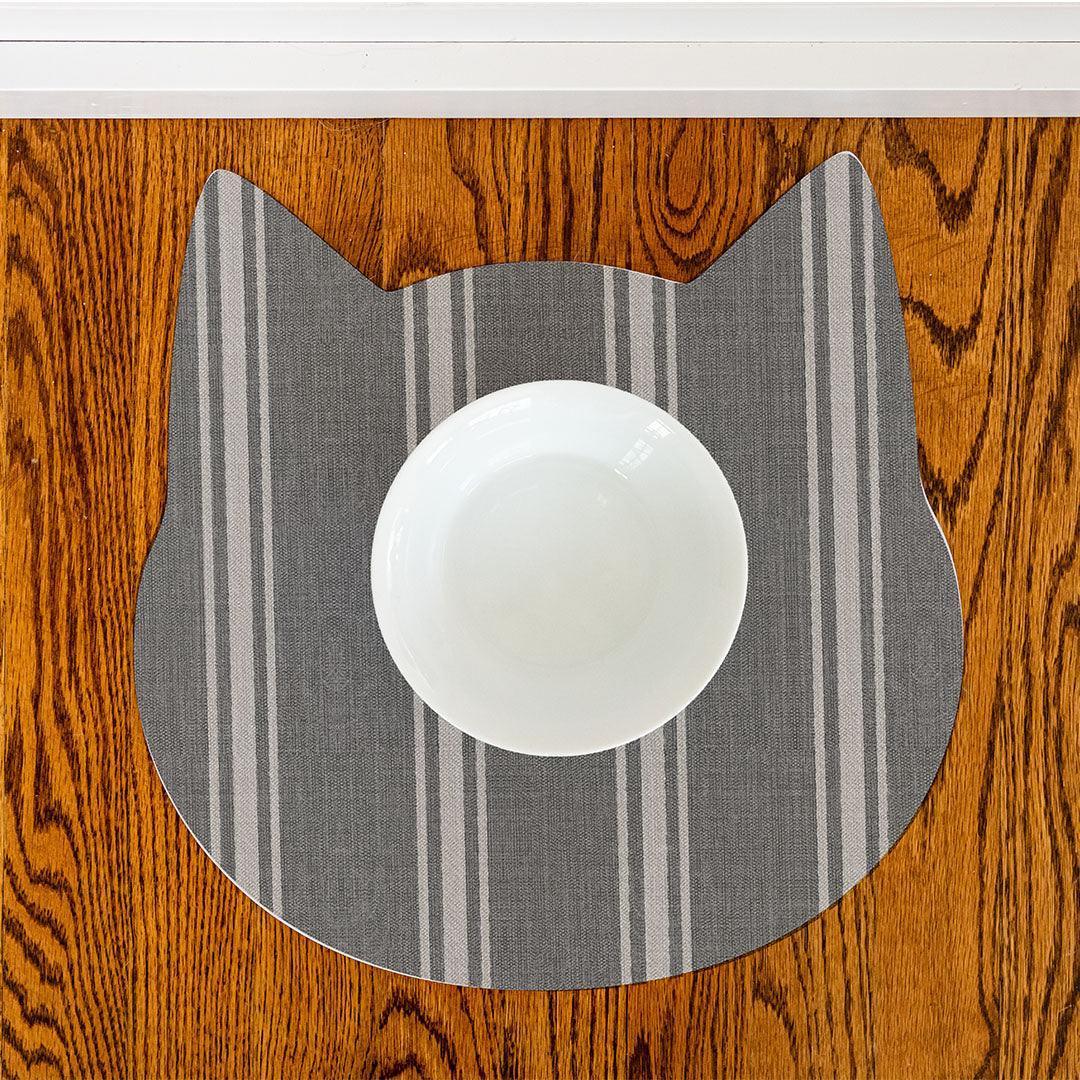 Jane Cat PetFlat | Charcoal - Premium Vinyl Mat - Carolina Creekhouse Easy to Clean Premium Vinyl Mats