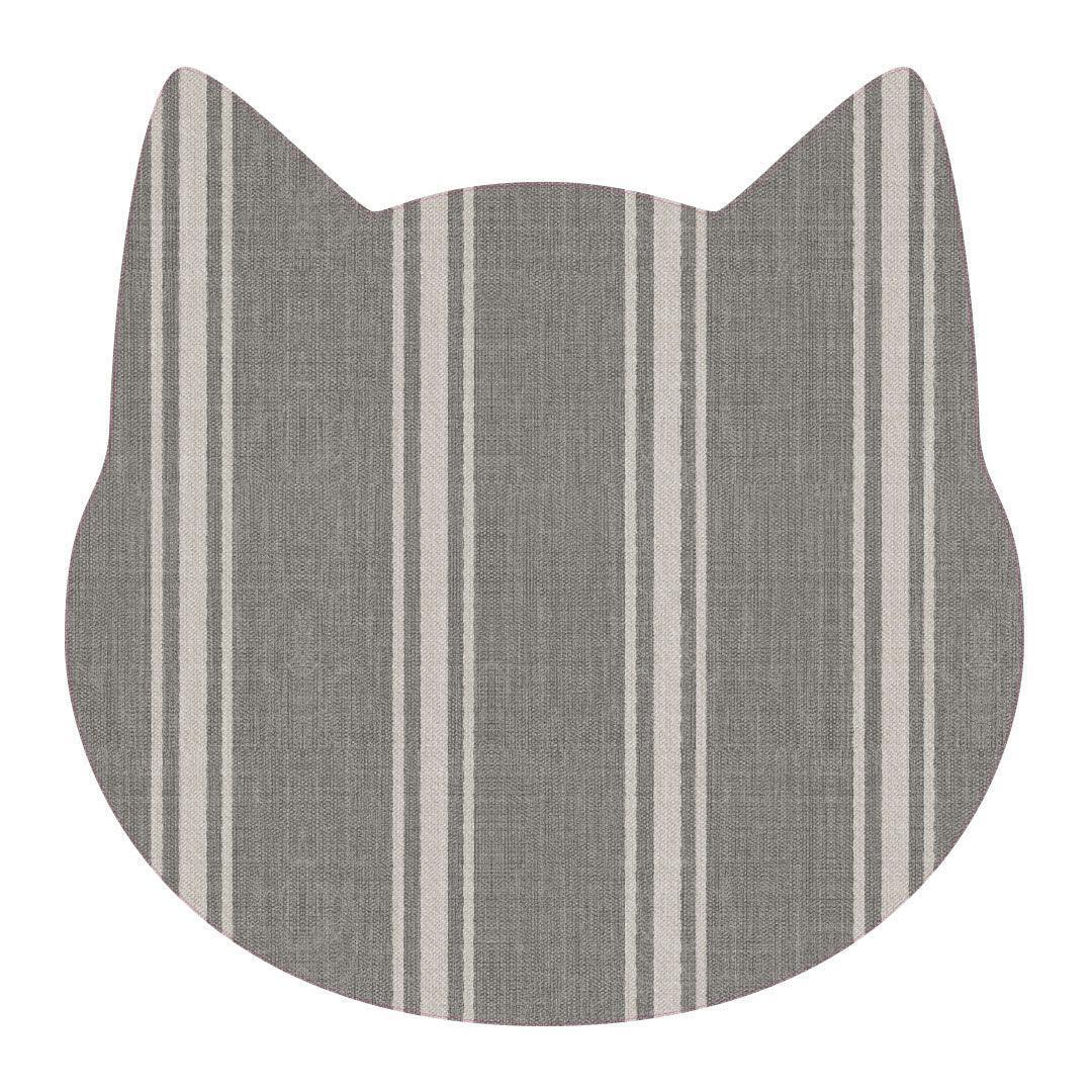 Jane Cat PetFlat | Charcoal - Premium Vinyl Mat - Carolina Creekhouse Easy to Clean Premium Vinyl Mats
