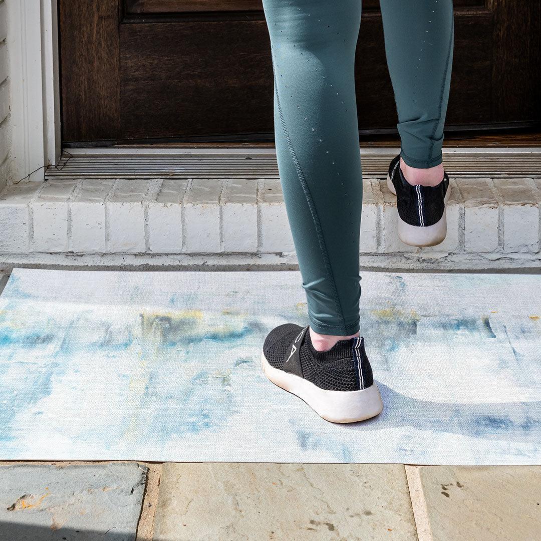 Jenn FloorFlat | Blue - Premium Vinyl Mat - Carolina Creekhouse Easy to Clean Premium Vinyl Mats