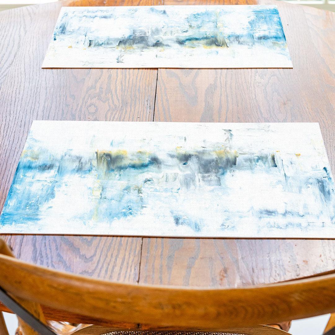 Jenn Placemat | Blue - Carolina Creekhouse Easy to Clean Premium Vinyl Mats