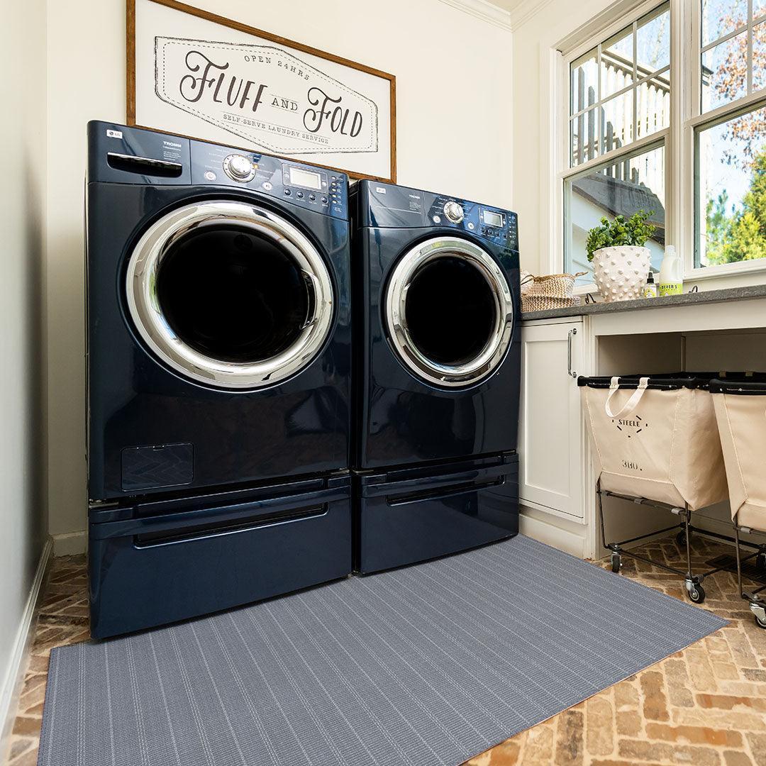 Jessica FloorFlat | Steel Blue - Premium Vinyl Mat - Carolina Creekhouse Easy to Clean Premium Vinyl Mats