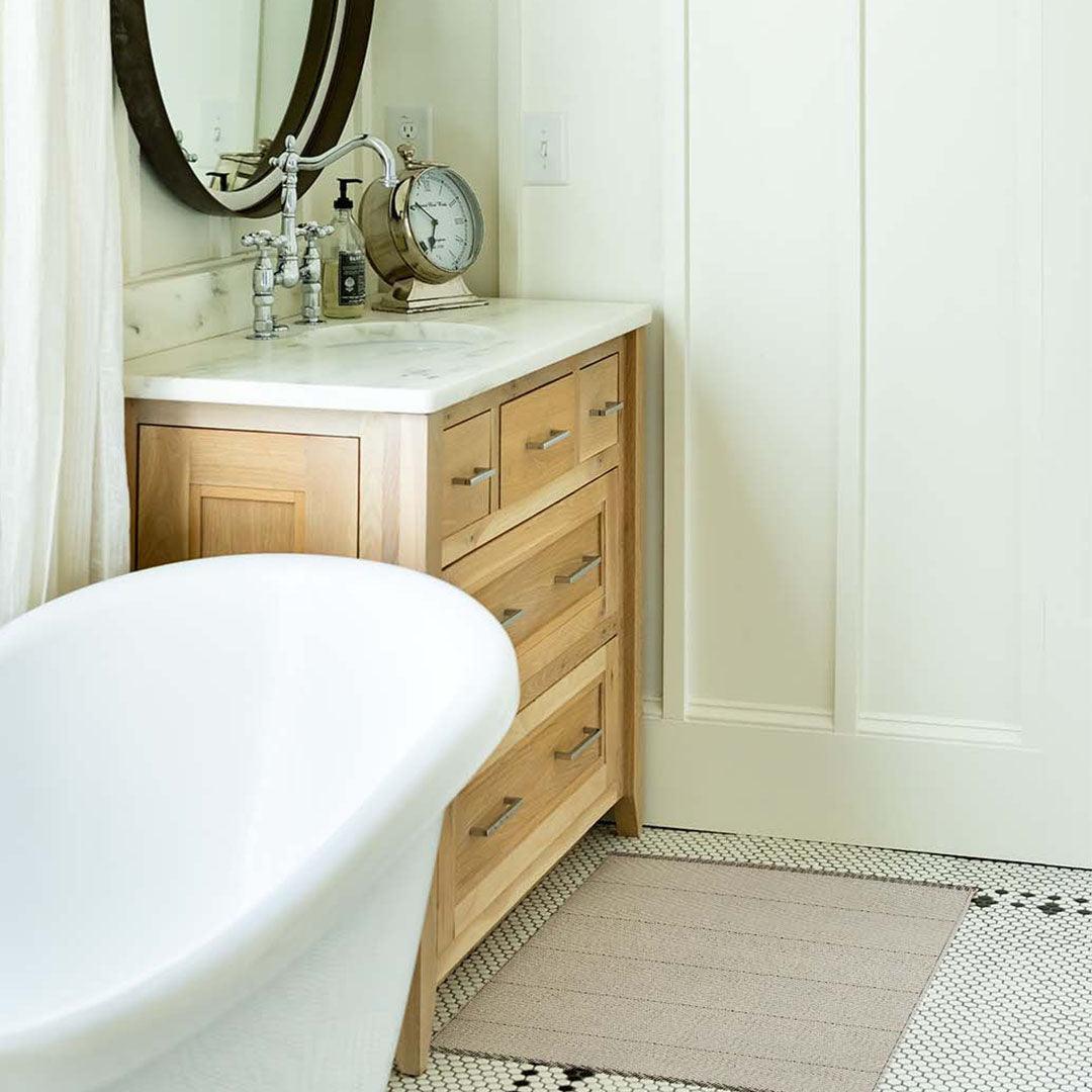 Kristen FloorFlat | Cream - Premium Vinyl Mat - Carolina Creekhouse Easy to Clean Premium Vinyl Mats