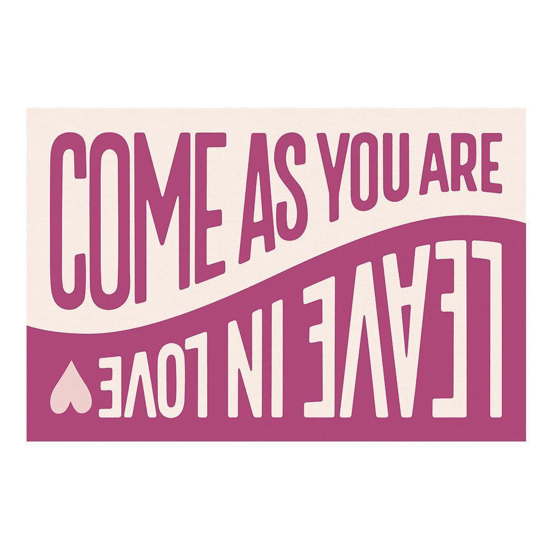 Leave in Love FloorFlat | Pink - Premium Vinyl Mat - Carolina Creekhouse Easy to Clean Premium Vinyl Mats