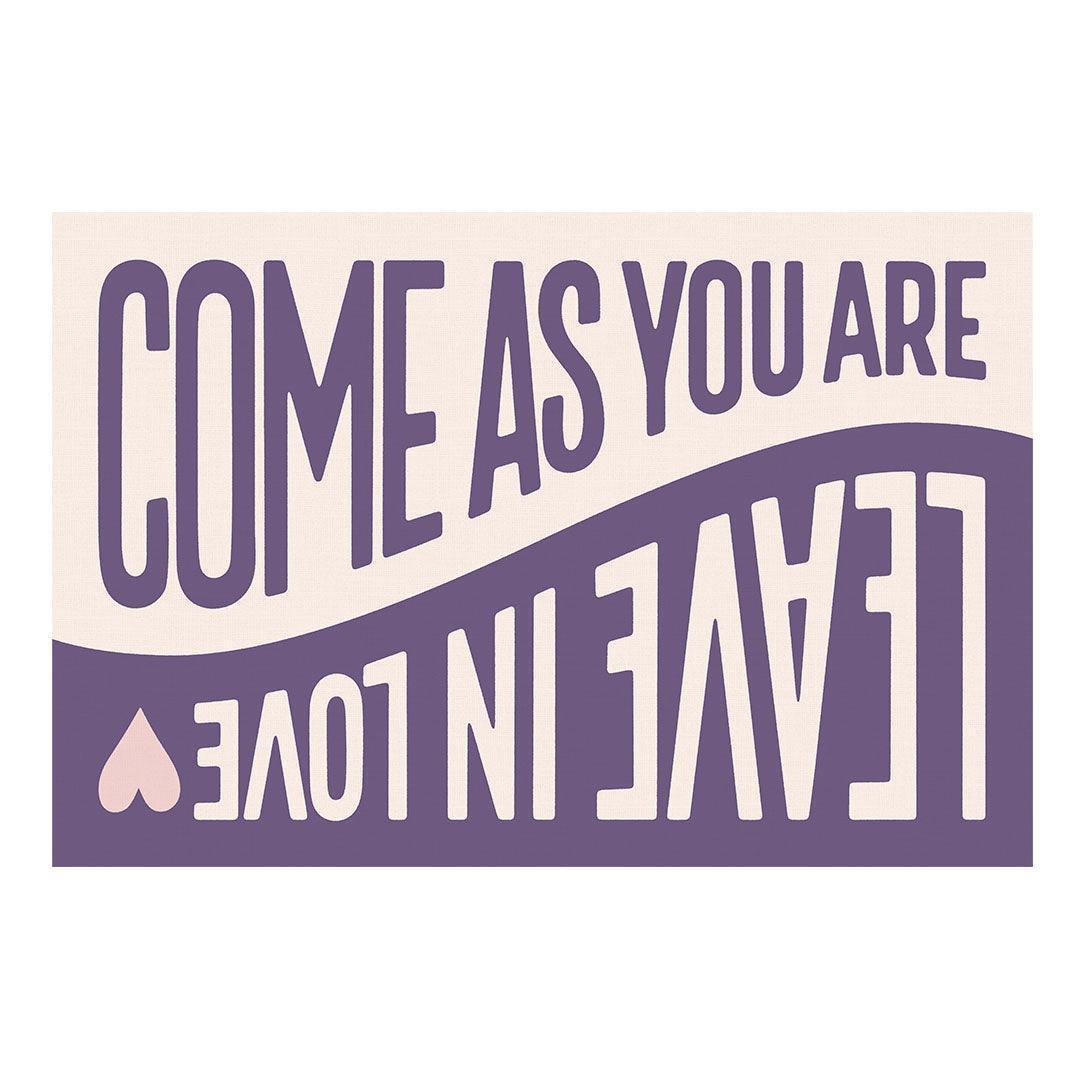 Leave in Love FloorFlat | Purple - Premium Vinyl Mat - Carolina Creekhouse Easy to Clean Premium Vinyl Mats