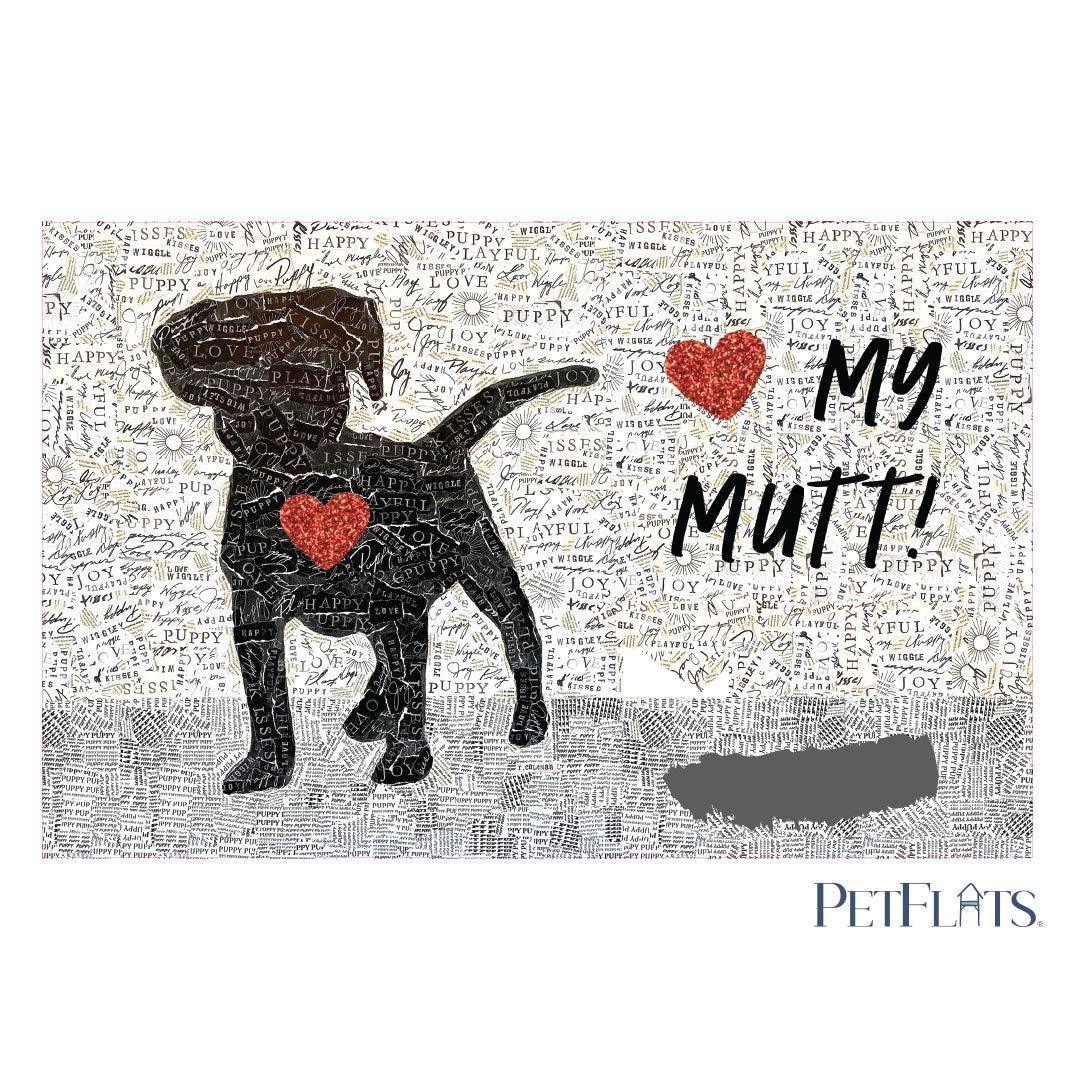 Custom Love Mutt PetFlat - Premium Vinyl Mat - Carolina Creekhouse Easy to Clean Premium Vinyl Mats