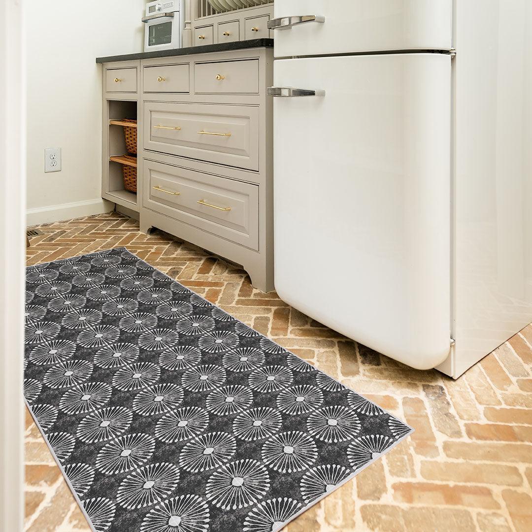 Mallory FloorFlat | Black - Premium Vinyl Mat - Carolina Creekhouse Easy to Clean Premium Vinyl Mats