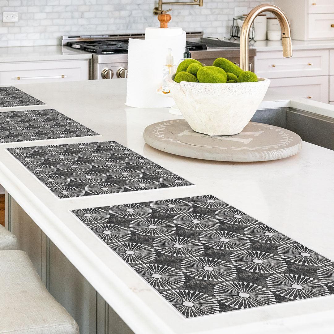 Mallory Placemat | Black - Carolina Creekhouse Easy to Clean Premium Vinyl Mats
